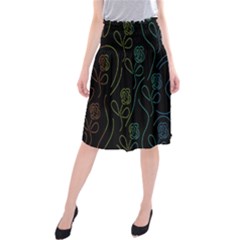 Floral Pattern Midi Beach Skirt