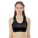 Flowers - pattern Sports Bra with Border View1