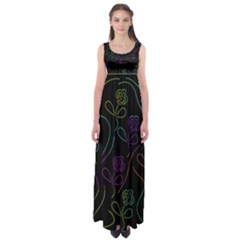 Flowers - Pattern Empire Waist Maxi Dress