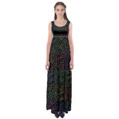 Colorful Pattern Empire Waist Maxi Dress