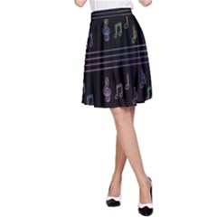 Music Pattern A-line Skirt by Valentinaart