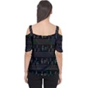 Music pattern Women s Cutout Shoulder Tee View2