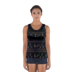 Music Pattern Women s Sport Tank Top 