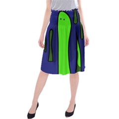 Green Snakes Midi Beach Skirt