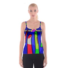 Colorful Snakes Spaghetti Strap Top by Valentinaart