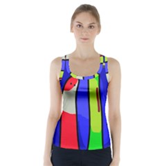 Colorful Snakes Racer Back Sports Top