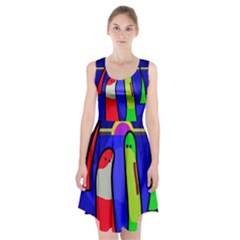 Colorful Snakes Racerback Midi Dress