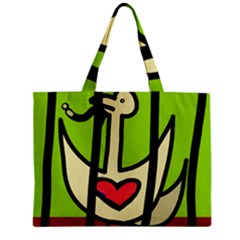 Duck Zipper Mini Tote Bag by Valentinaart