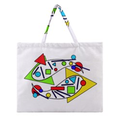 Catch Me Zipper Large Tote Bag