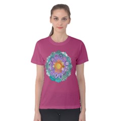 Berry Kiss Radiant Lotus Mandala Women s Cotton Tee