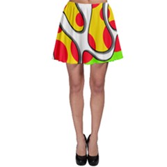 Colorful Graffiti Skater Skirt by Valentinaart