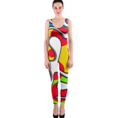 Colorful Graffiti Onepiece Catsuit by Valentinaart