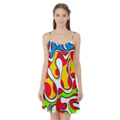 Colorful Graffiti Satin Night Slip by Valentinaart