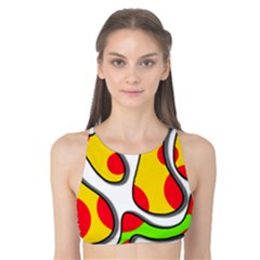 Colorful Graffiti Tank Bikini Top by Valentinaart