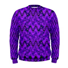 Purple Wavey Squiggles Men s Sweatshirt by BrightVibesDesign