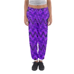 Purple Wavey Squiggles Women s Jogger Sweatpants