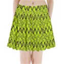 Yellow Wavey Squiggles Pleated Mini Skirt View1