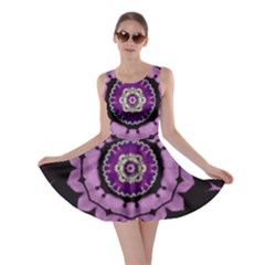 Decorative Leaf On Paper Mandala Skater Dress by pepitasart