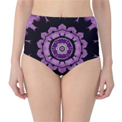 Decorative Leaf On Paper Mandala High-waist Bikini Bottoms by pepitasart