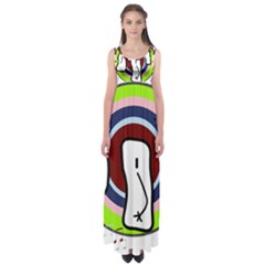 Disco Empire Waist Maxi Dress