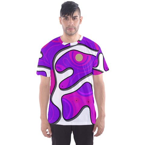 Purple Graffiti Men s Sport Mesh Tee by Valentinaart