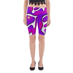 Purple Graffiti Yoga Cropped Leggings