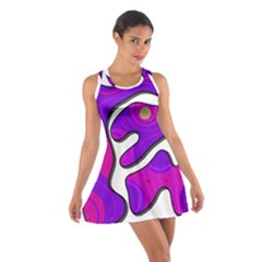 Purple Graffiti Cotton Racerback Dress by Valentinaart