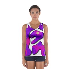 Purple Graffiti Women s Sport Tank Top 