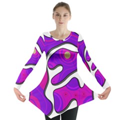 Purple Graffiti Long Sleeve Tunic 