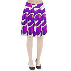 Purple Graffiti Pleated Skirt