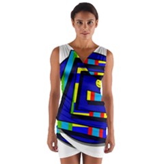 Maze Wrap Front Bodycon Dress by Valentinaart