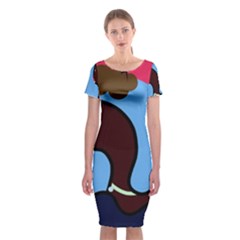 Sea Monster Classic Short Sleeve Midi Dress