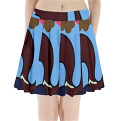 Sea Monster Pleated Mini Skirt