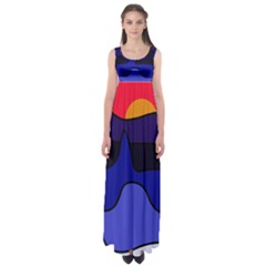 Waves Empire Waist Maxi Dress