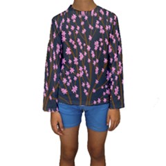 Japanese Tree  Kid s Long Sleeve Swimwear