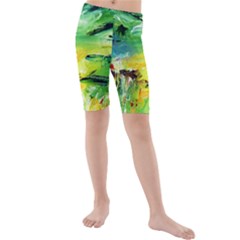 Abstract Landscape Kid s Mid Length Swim Shorts by artistpixi