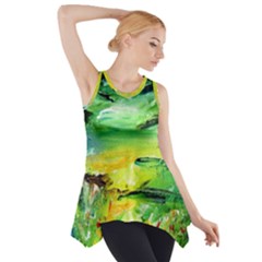 Abstract Landscape Side Drop Tank Tunic