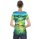 Abstract Landscape Short Sleeve Front Detail Top View2