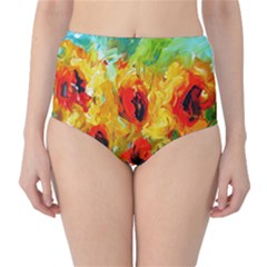  Sunflowers  High-waist Bikini Bottoms by artistpixi