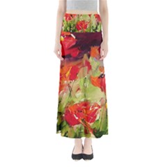 Abstract Poppys  Maxi Skirts