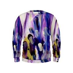 Purple Abstract Print  Kids  Sweatshirt