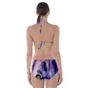 purple abstract print  Cut-Out One Piece Swimsuit View2