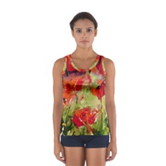 Abstact Poppys Art Print Women s Sport Tank Top 