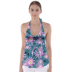 Whimsical Garden Babydoll Tankini Top