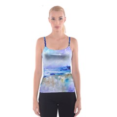 Abstract Purple Art Prints Spaghetti Strap Top by artistpixi