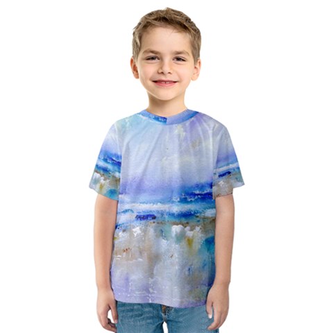 Abstract Purple Art Prints Kid s Sport Mesh Tee by artistpixi