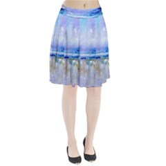 Abstract Purple Art Prints Pleated Skirt