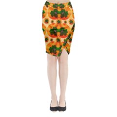 Want To Put Them Back On The Tree Midi Wrap Pencil Skirt