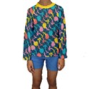 Colorful Floral Pattern Kid s Long Sleeve Swimwear View1