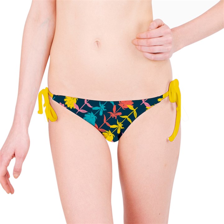 Colorful Floral Pattern Bikini Bottom